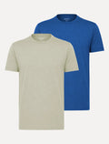 Kit Camisetas Aramis | Masculina Basic Lisa Areia/Azul