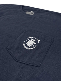 Camiseta Von der Volke Masculina Origineel Pocket Army Flame Azul Marinho