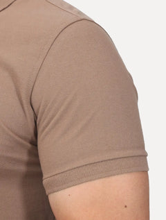 Polo Dudalina Piquet Essentials Cotton Basica Marrom Claro