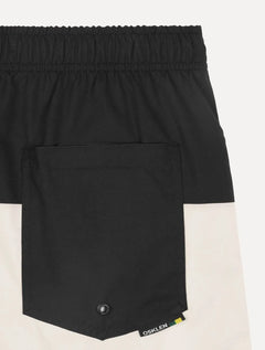 Short Osklen Masculino Beachwear Bicolor Off White Preto