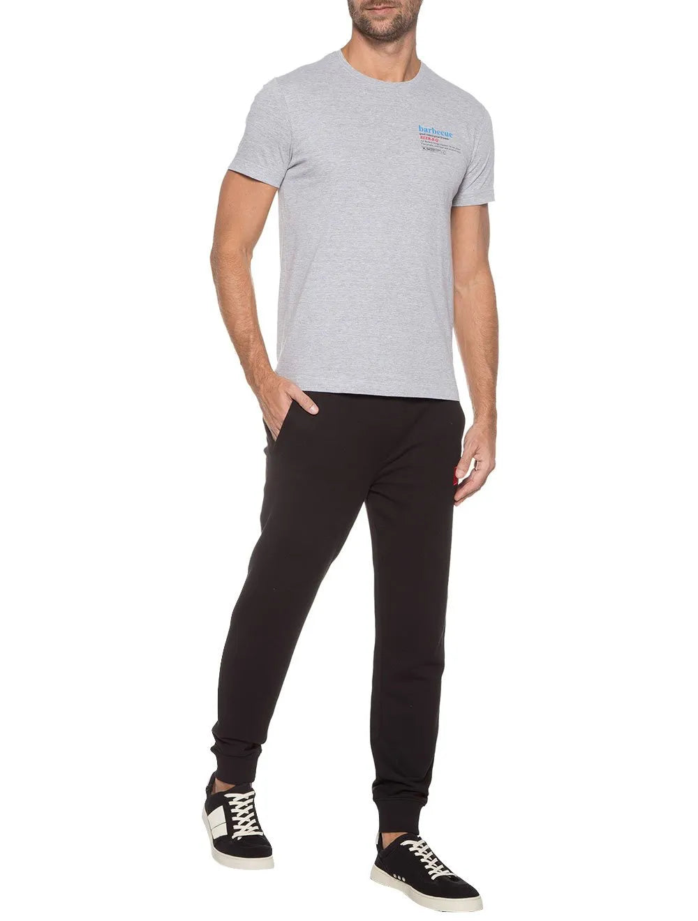 Camiseta Sergio K Masculina Barbecue Good Times Cinza Mescla