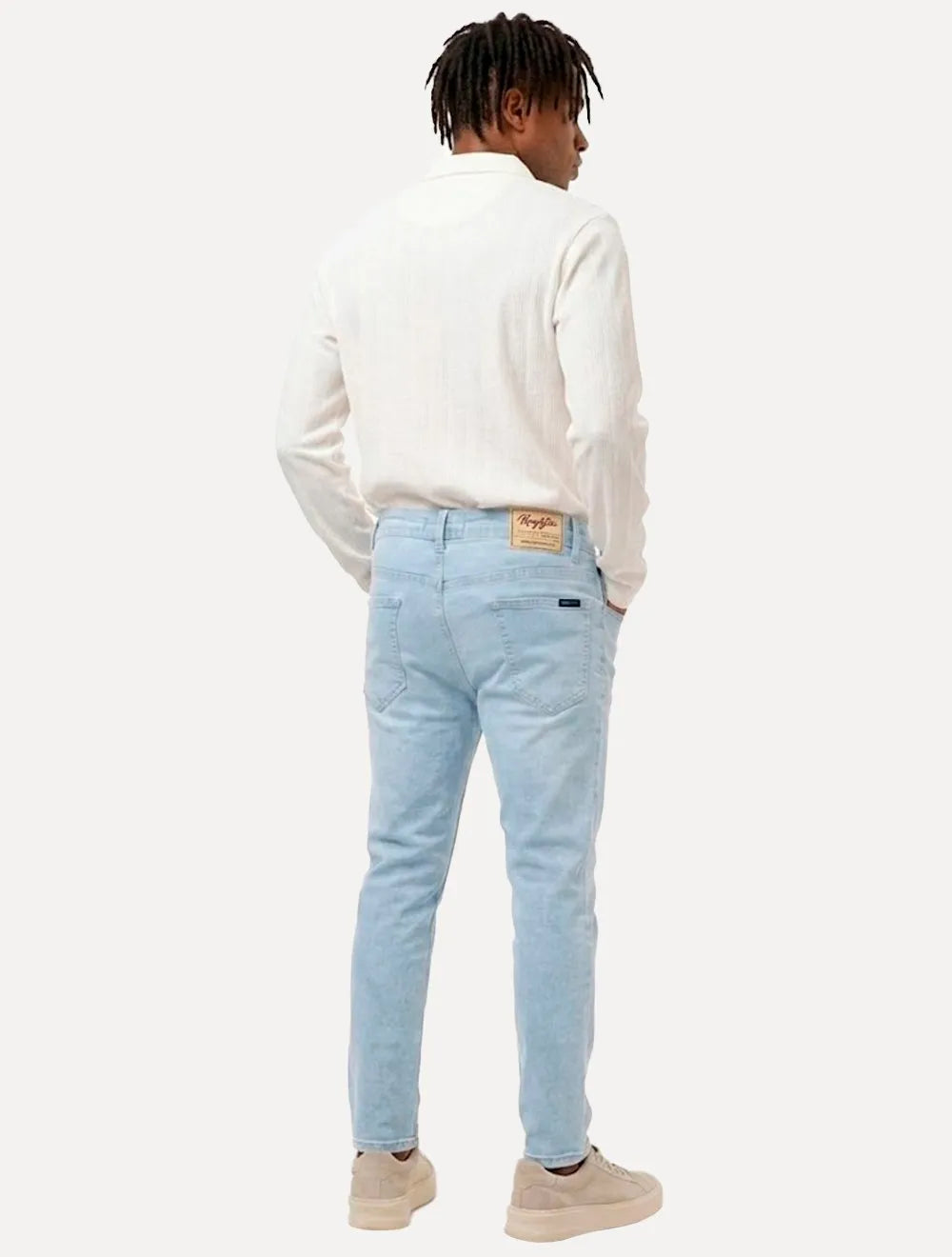 Calça King & Joe Jeans Masculina Flex Denim Dark Blue Skinny Azul Claro