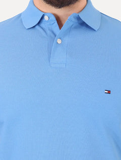 Polo Tommy Hilfiger Masculina Regular Piquet 1985 Azul