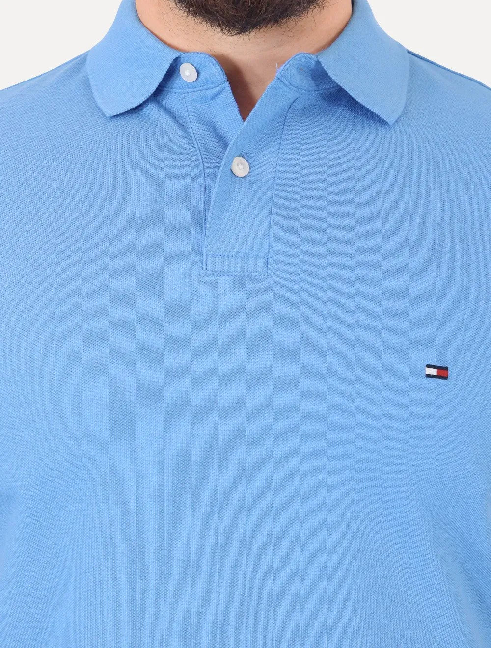 Polo Tommy Hilfiger Masculina Regular Piquet 1985 Azul