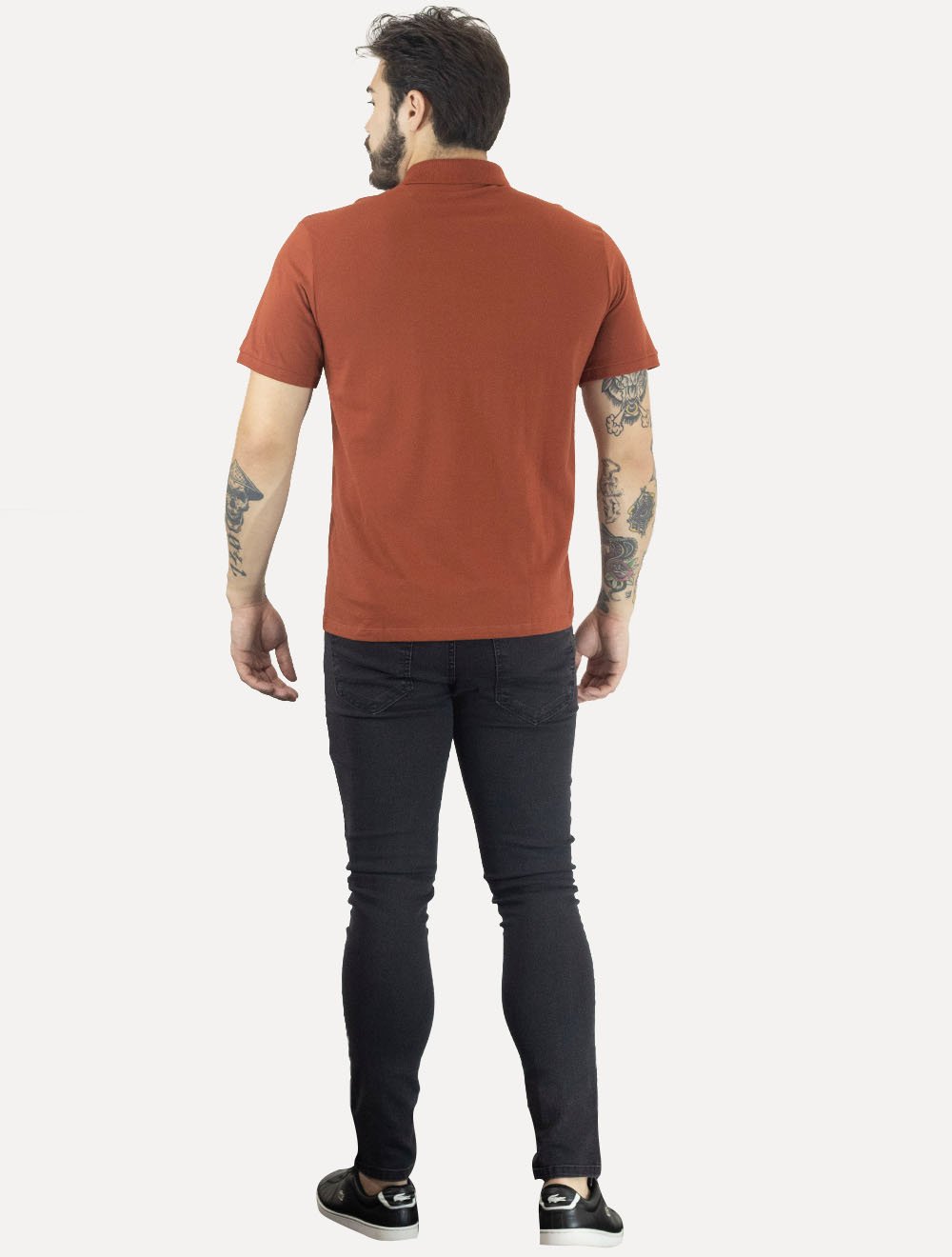 Polo Ellus Masculina Piquet Classic Easa Terracota
