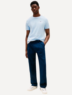 Camiseta Tommy Hilfiger Masculina Stack Poster Logo Azul Claro