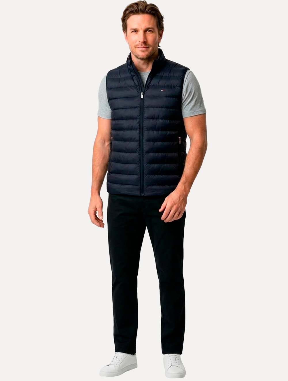 Colete Tommy Hilfiger Masculino Core Packable Recycled Azul Marinho