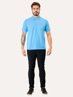 Polo Lacoste Masculina L.12.12 Azul Celeste