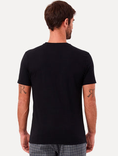 Camiseta Original Penguin Masculina Slim Rubber Logo Preta
