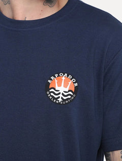Camiseta Osklen Masculina Regular Big Shirt Arpoador Selo Azul Marinho