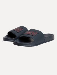 Chinelo Tommy Hilfiger Patch Pool Slide Azul Marinho