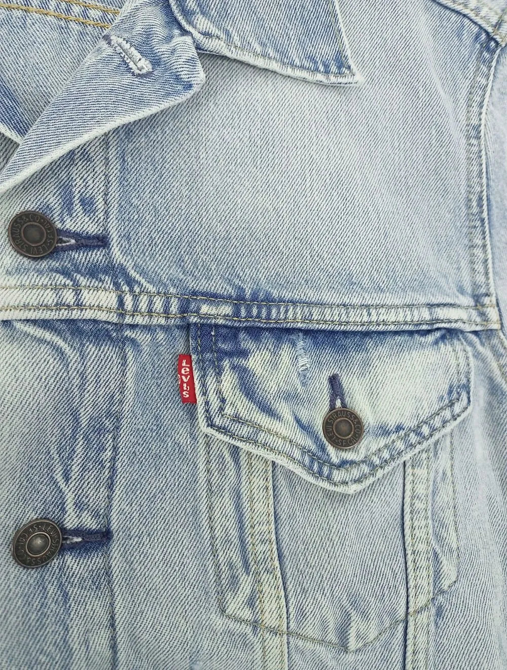 Jaqueta Levis Jeans Masculina Trucker Vintage Fit Azul Claro