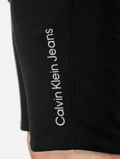 Bermuda Calvin Klein Jeans Moletom Lateral Logo Preta