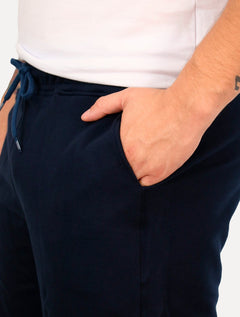 Bermuda Tommy Jeans Masculina Moletom Athletic Baseball Azul Marinho