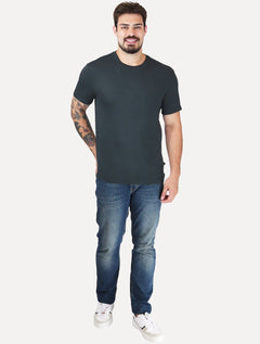 Camiseta Calvin Klein Jeans Masculina Lisa Tricot Azul Marinho