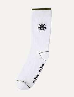 Meia John John Logo Branca