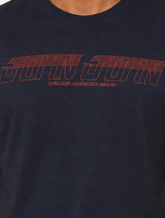 Camiseta John John Masculina Slim Fit Frequency Azul Marinho