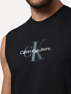 Regata Calvin Klein Jeans Masculina New Re Issue Logo Preta