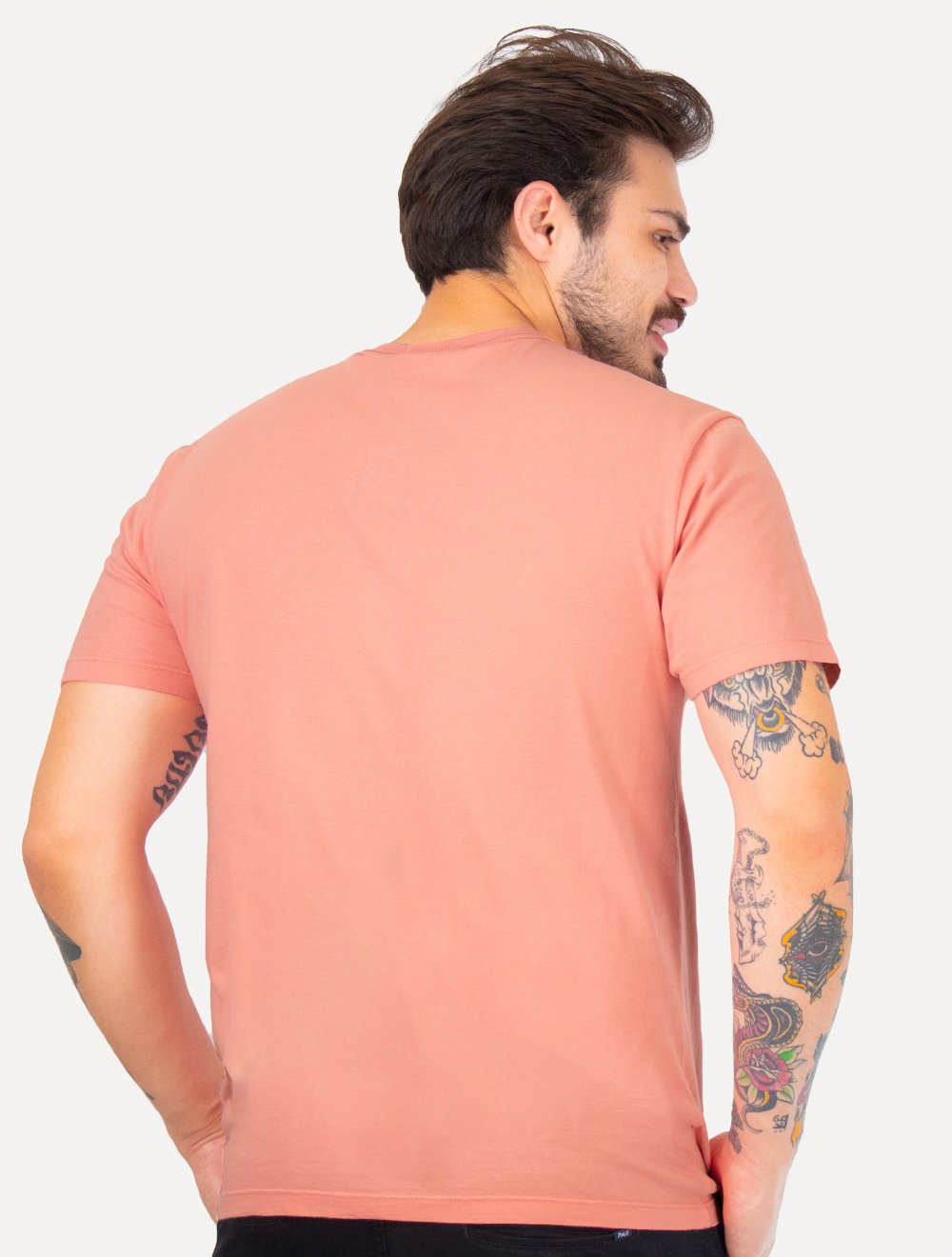 Camiseta Tommy Jeans Masculina Regular Spray Pop Logo Rosa