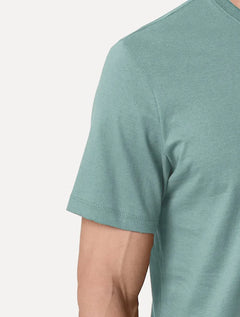 Camiseta Dudalina Masculina Essentials Mono Logo Azul Turquesa