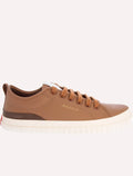 Tênis Aramis Masculino Couro Recortes Deep Leather Marrom Claro