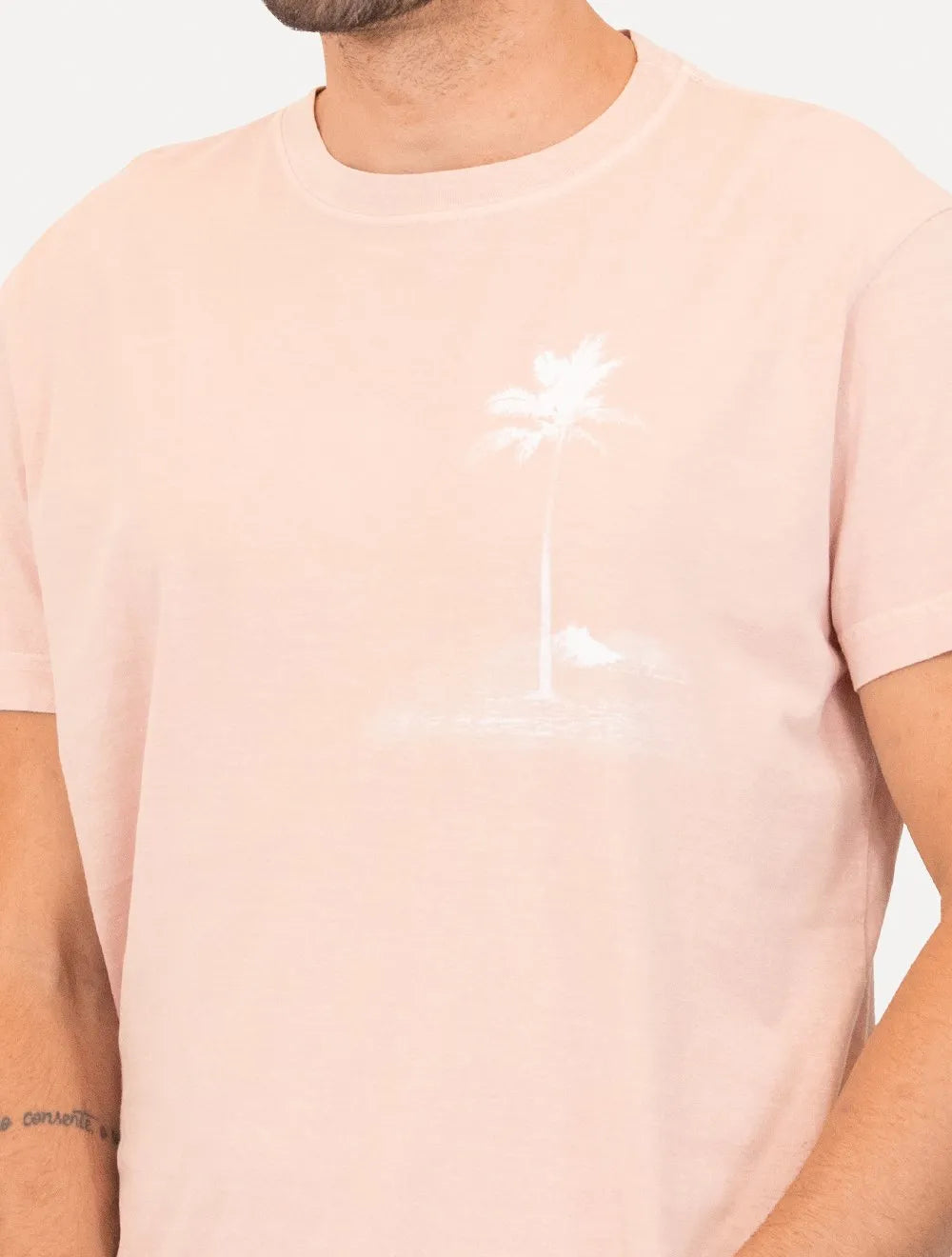 Camiseta Osklen Masculina Regular Stone Rio Postcard Rosa Claro
