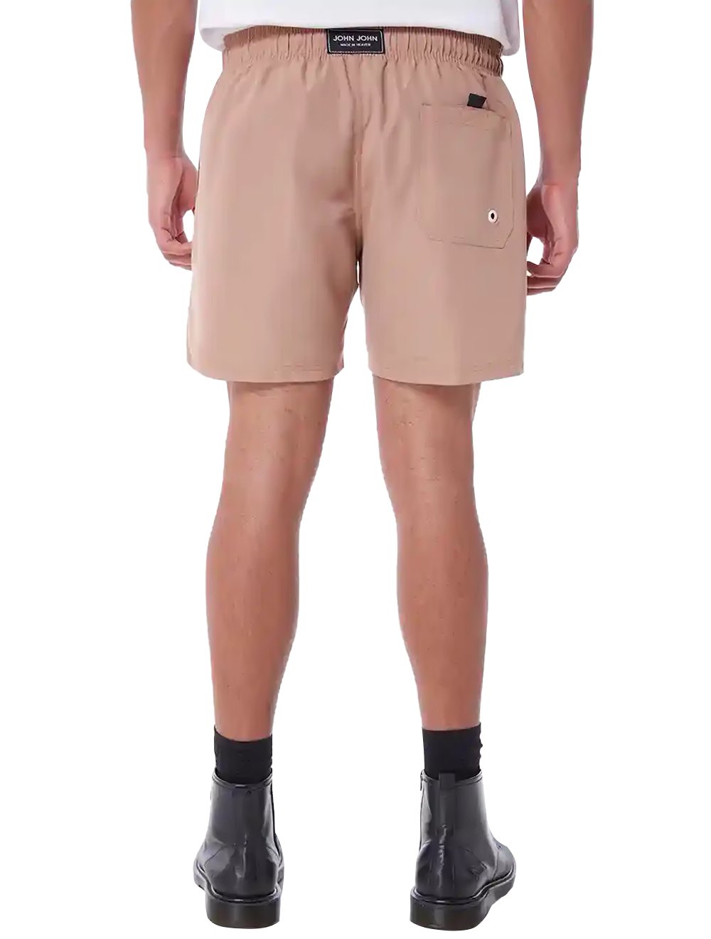 Short John John D'Água Reto Fallen Star Cáqui Médio