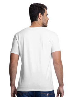 Camiseta Guess Masculina Arc Silk Chess Logo Branca