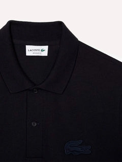 Polo Lacoste Masculina Regular Piquet Quilted Crocodile Badge Azul Marinho