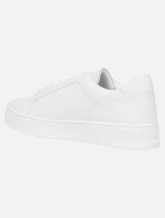 Tênis Calvin Klein Masculino Couro Casual Confort Black Logo Branco