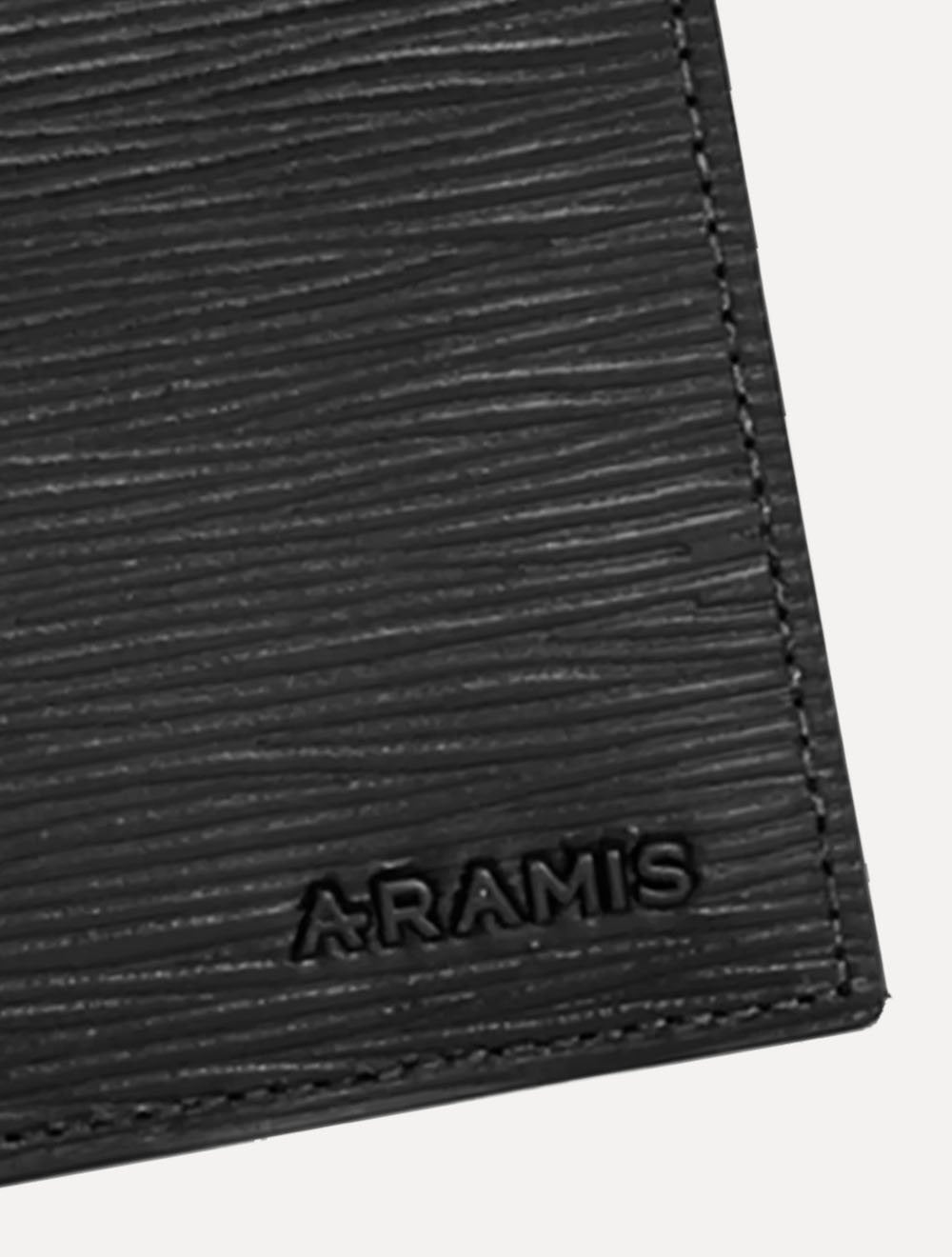 Carteira Aramis Masculina Couro Stripes Preta