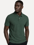 Polo Aramis Masculina Piquet Basic Mescla Mono Logo Verde Intenso
