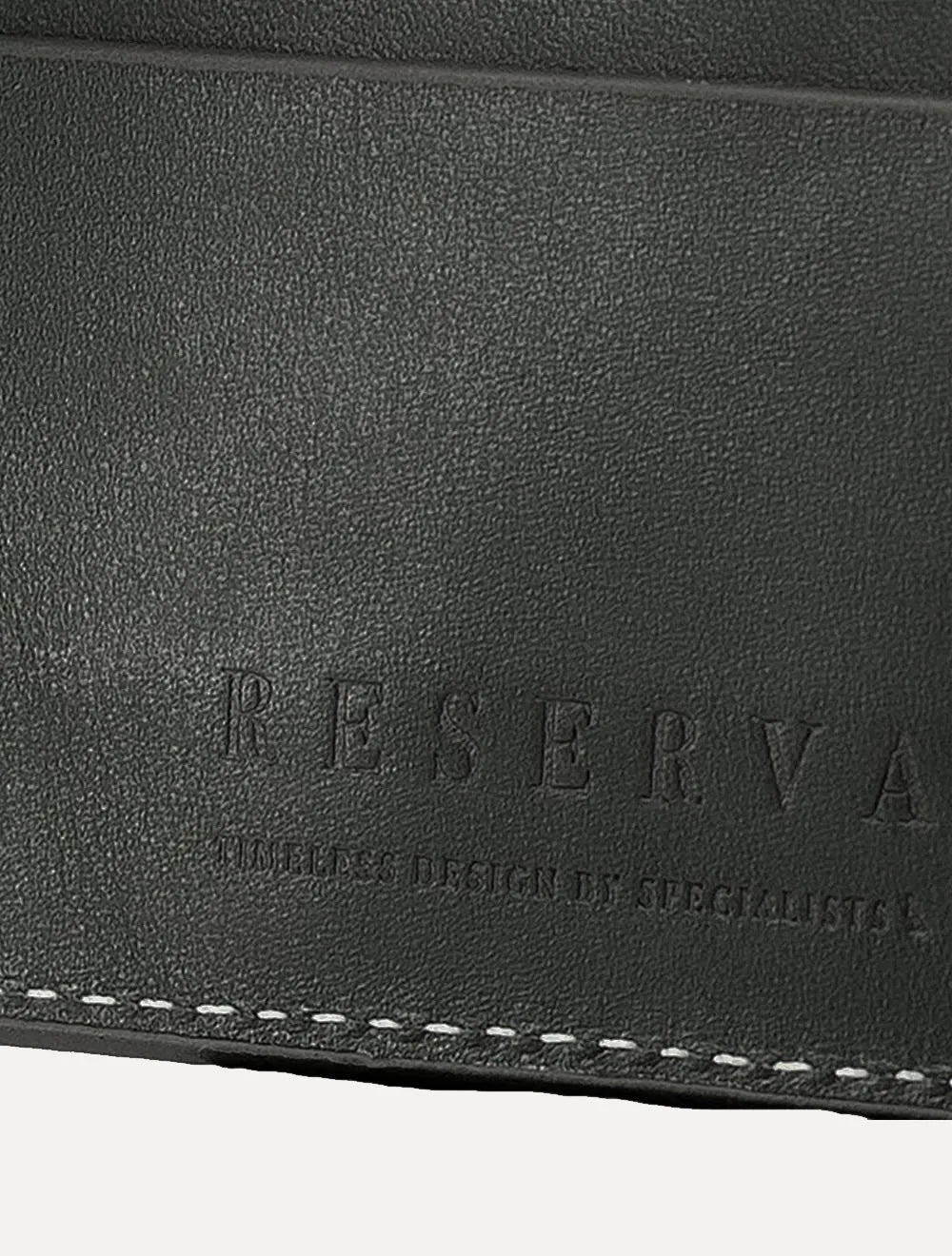 Carteira Reserva Masculina Porta-Cartão Couro Parma Cinza Escuro