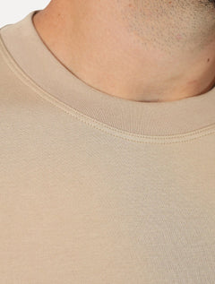 Camiseta Dixen Over Recorte Estruturado na Manga Caqui