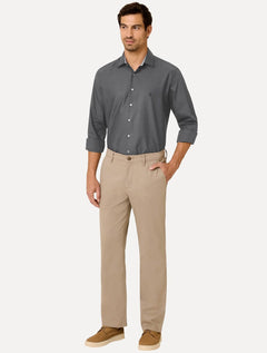 Camisa Dudalina Masculina Comfort Superfine Cotton Mono Logo Cinza Chumbo