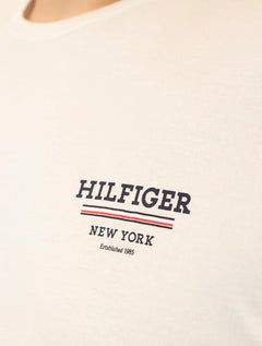 Camiseta Tommy Hilfiger Masculina Regular Global Stripe Branca