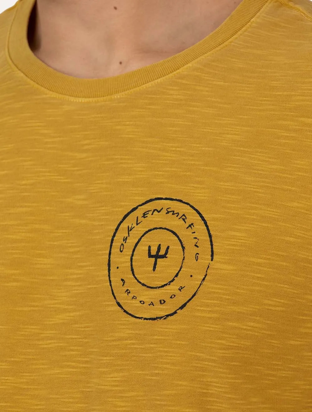 Camiseta Osklen Masculina Slim Rough Surfing Hand Amarela
