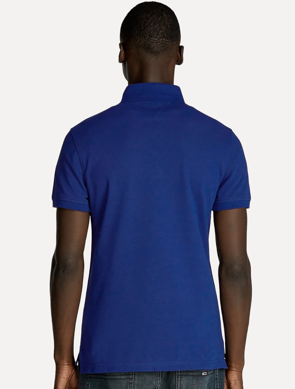 Polo Tommy Hilfiger Masculina Slim Piquet 1985 Azul Lazuli