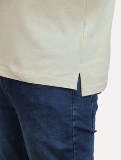 Polo Tommy Hilfiger Masculina Regular Piquet 1985 Areia Mescla