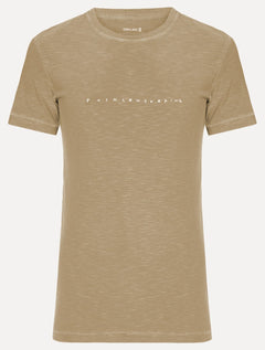 Camiseta Osklen Masculina Slim Rough Trident Surfing Cáqui