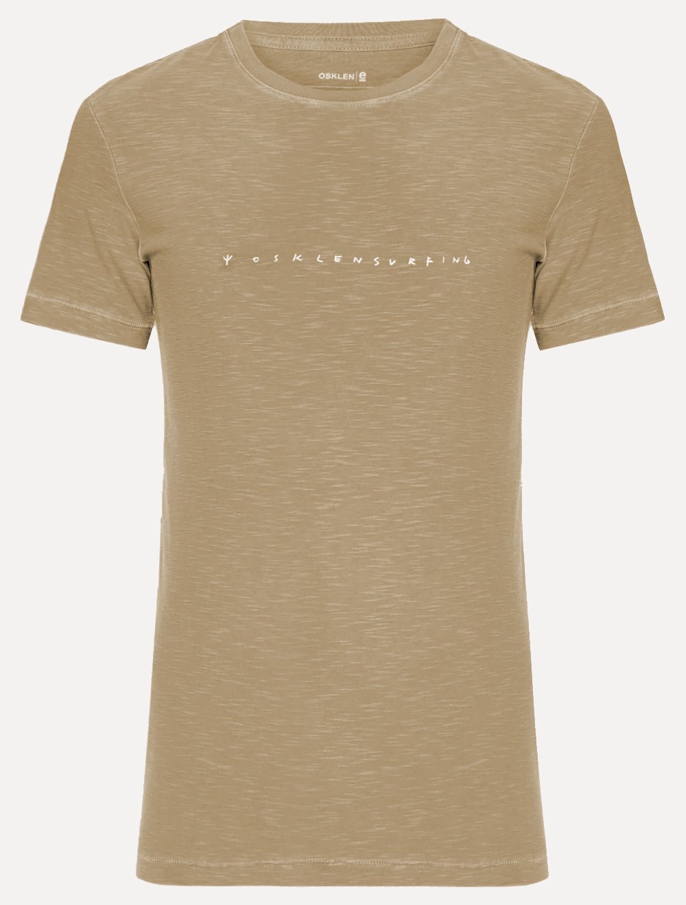 Camiseta Osklen Masculina Slim Rough Trident Surfing Cáqui