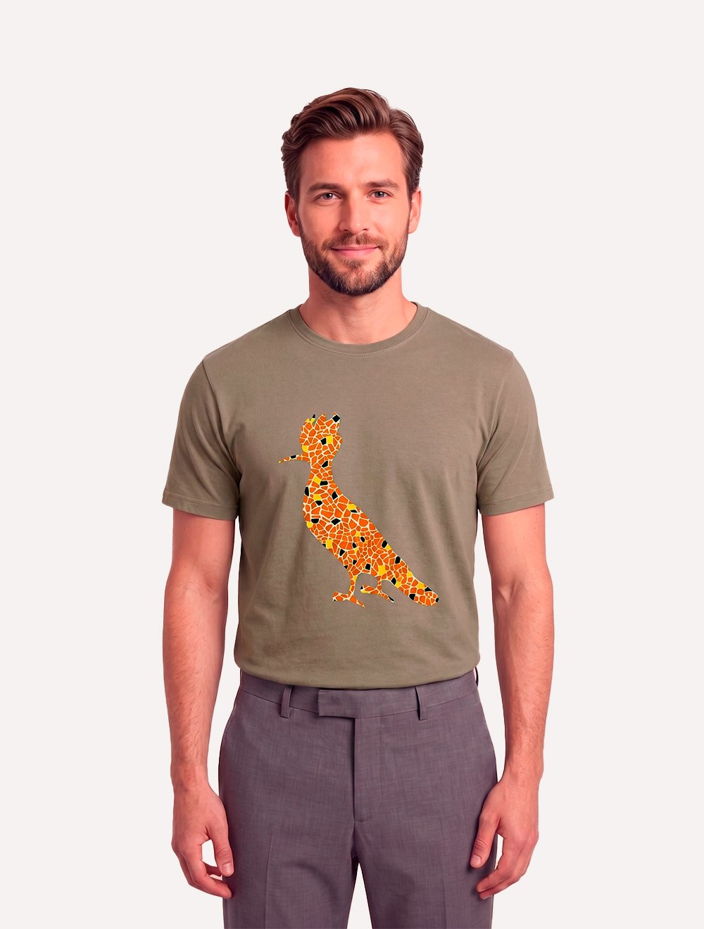 Camiseta Reserva Masculina Woodpecker Inner Tiles Cáqui Escuro