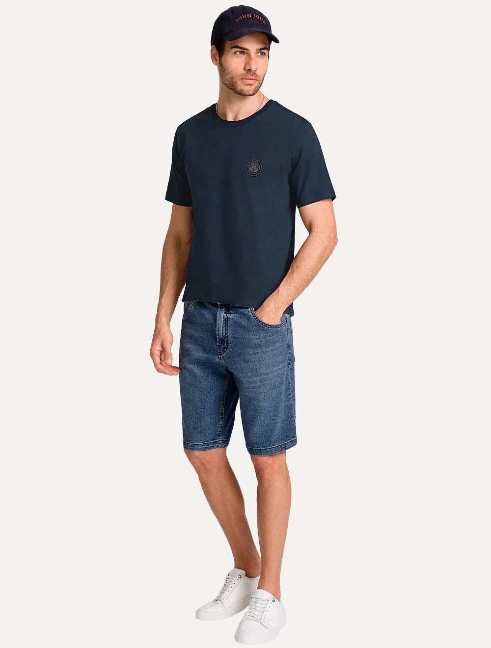Camiseta John John Masculina Regular Fit Brand Azul Marinho