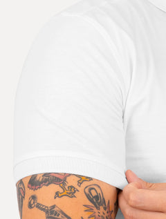 Polo Dudalina Masculina Slim Malha Branca
