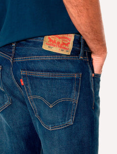 Calça Levis Jeans Masculina 511 Slim Stretch Greenish Azul Escuro