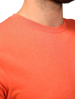 Camiseta Aleatory Masculina Navy Icon Orange Heat Salmão