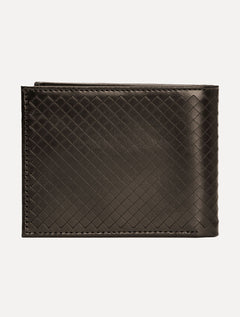 Carteira Aramis Masculina Couro Losango Marrom Escuro