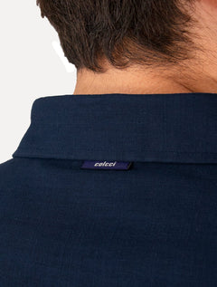 Camisa Colcci Masculina Relax Logo Azul Marinho