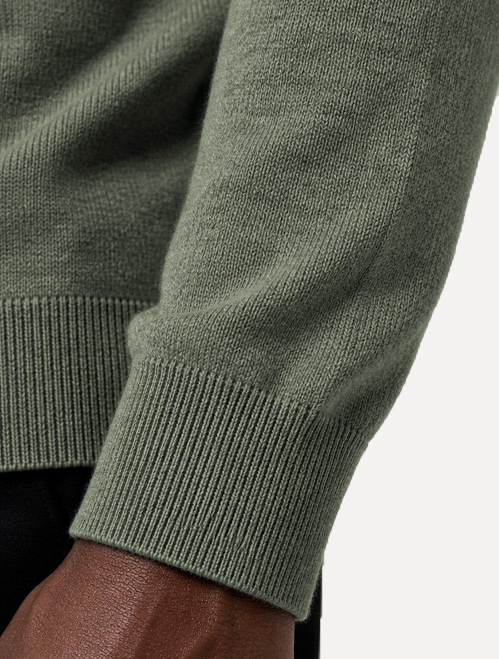 Suéter Dudalina Masculino Tricot Crewneck Basico Verde Médio