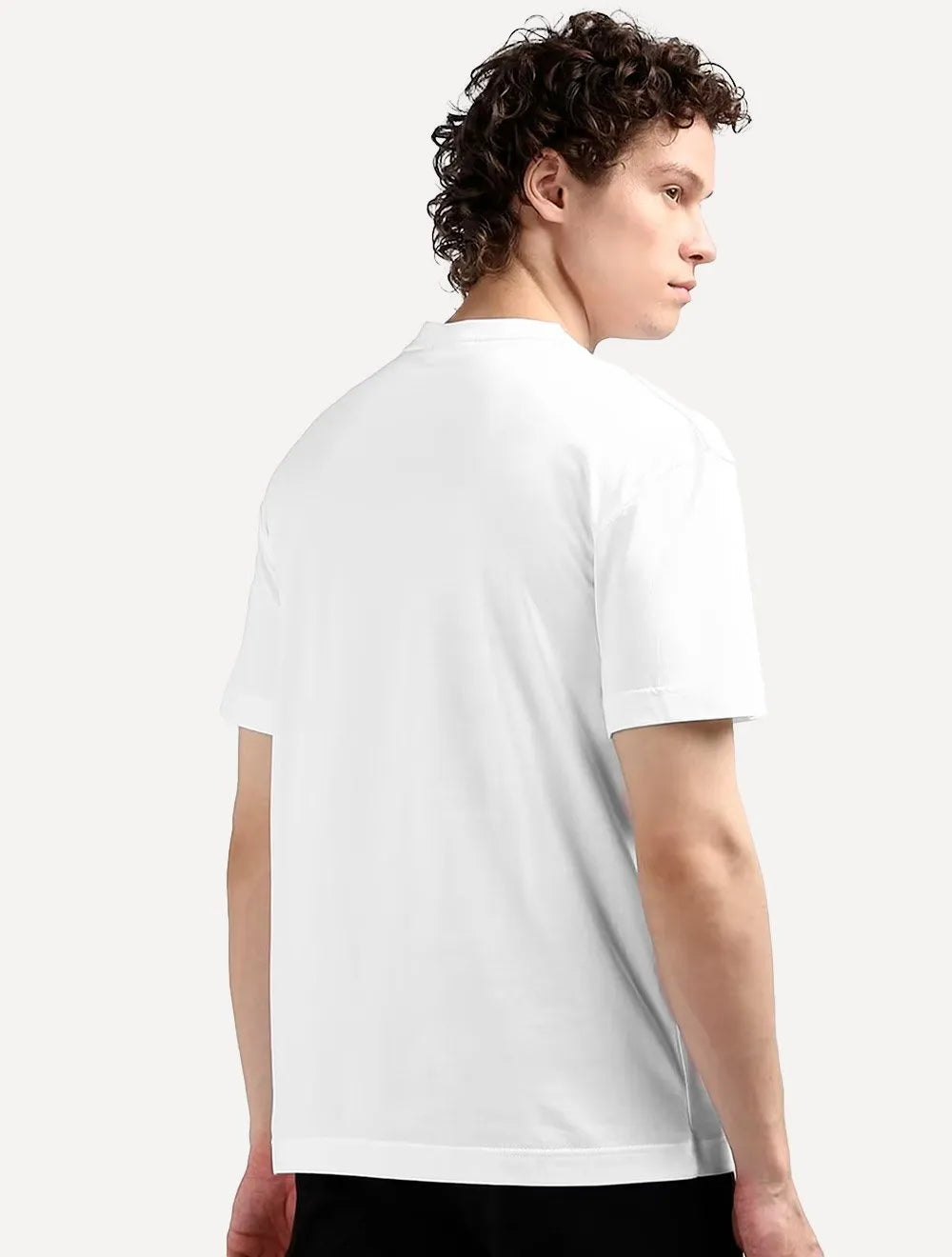 Camiseta Calvin Klein Jeans Masculina Egyptian Cotton Rubber Patch Branca